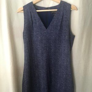 Herringbone print sheath dress